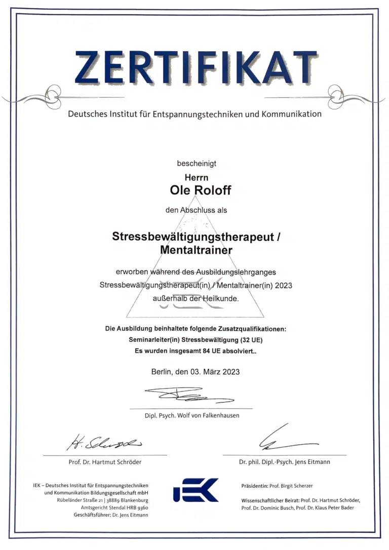 2023-03 Zertifikat Stressbewältigungstherapeut